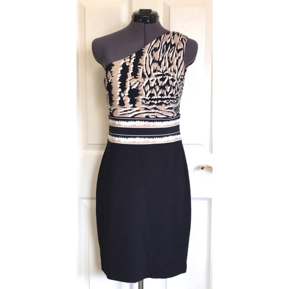 BCBGMaxAzria One Shoulder Dress - Picture 2 of 16